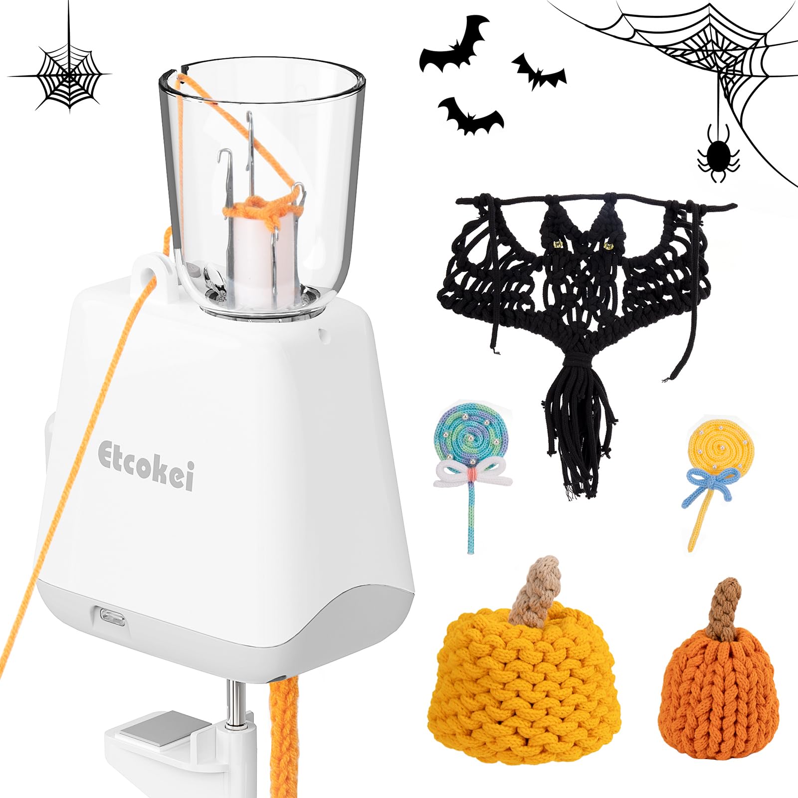 Amazon.com: Etcokei iCord Knitting Machine, Auto Knitting Yarns to